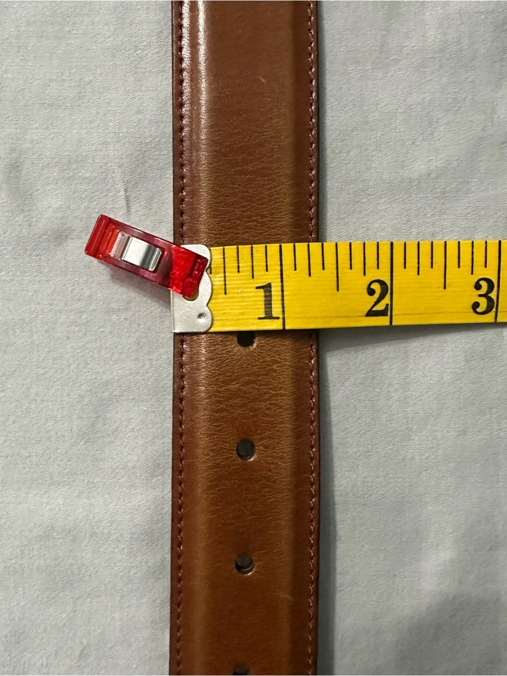 Joseph Abboud Mens Brown Leather Belt Sz 42 105 Silver Buckle Dress Casual Italy